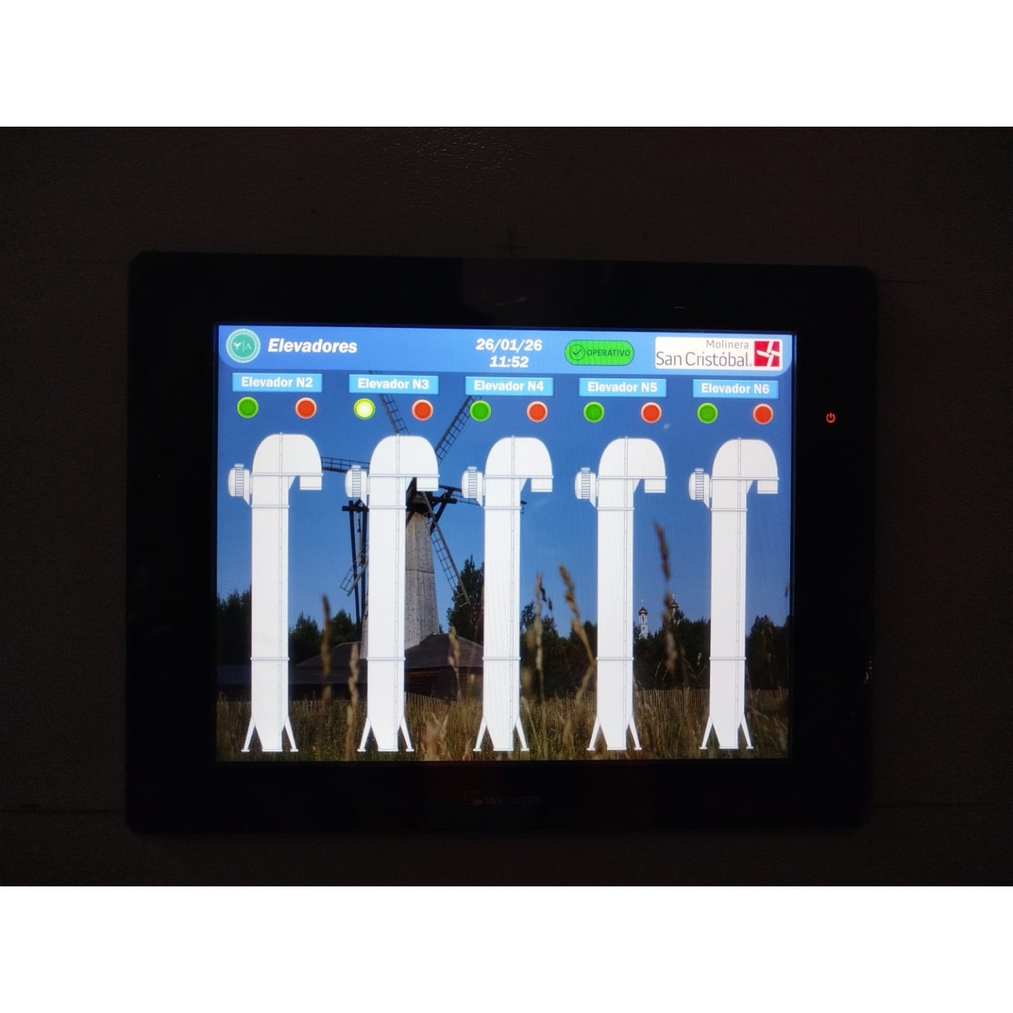 Sistema distribución y clasificación de grano - Molinera