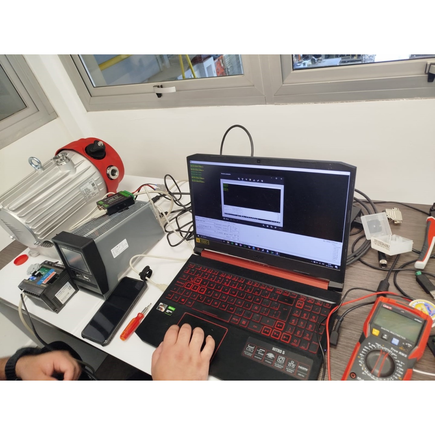 Comunicación RS485 con protocolo interno de bomba de vacío